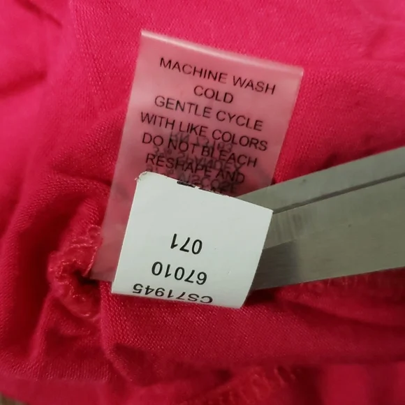 (M) Cable and Guage Fushcia Perfectly Ruched Tee Comfy Soft Casual Weekend - Picture 6 of 7